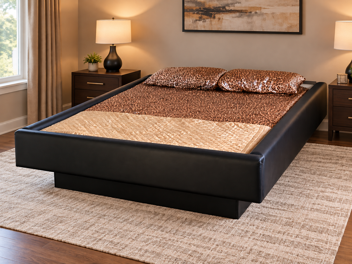 Massina Complete Waterbed Padded Faux Leather without Headboard