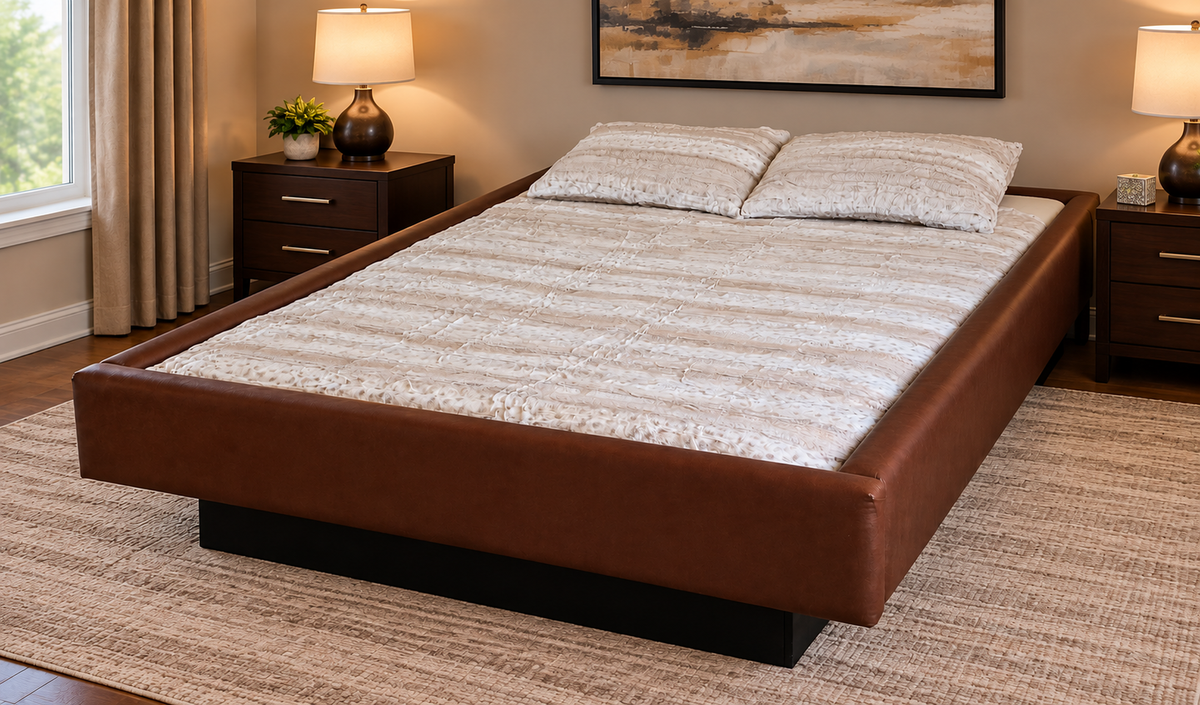 Massina Complete Waterbed Padded Faux Leather without Headboard