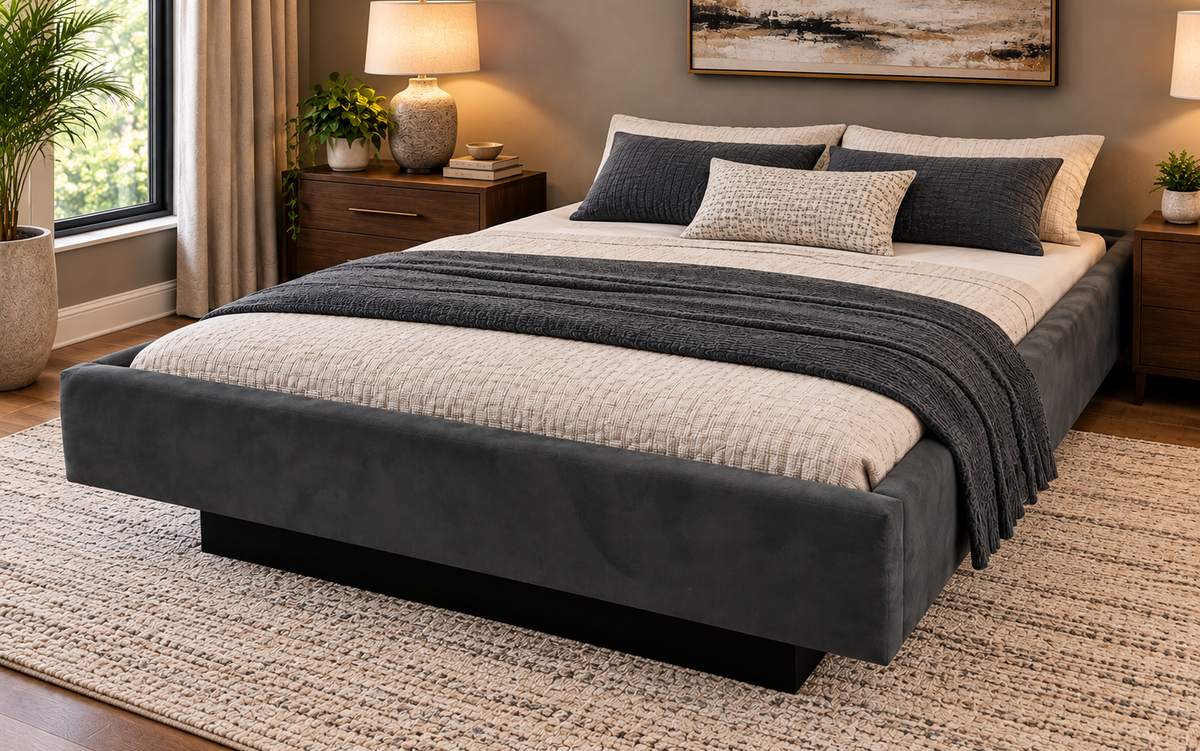 Massina Complete Waterbed Padded Fabric without Headboard