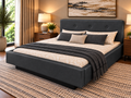 Potenza Complete Waterbed Padded Faux Leather with Large Tufted Flat Headboard