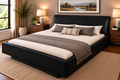 Scalea Complete Waterbed Padded Faux Leather with Large Angled Headboard