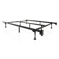 Heavy-Duty 9-Leg Metal Bed Frame for Regular or Waterbeds: Fits All Sizes