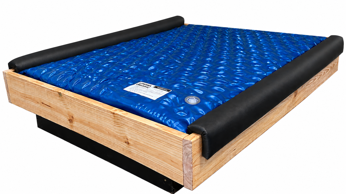 Strobel Organic 2-Piece JUMBO 4.5-in Front Padded Waterbed Rail Cap Microsuede Fabric