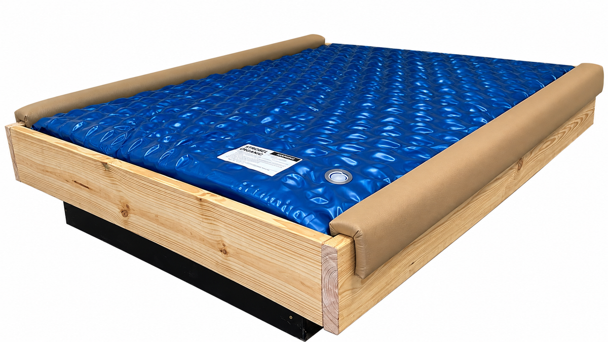 Strobel Organic 2-Piece JUMBO 4.5-in Front Padded Waterbed Rail Cap Microsuede Fabric