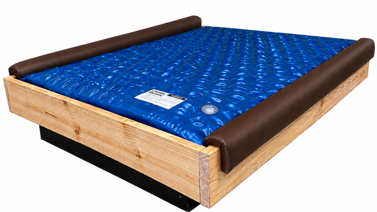 Strobel Organic 2-Piece JUMBO 4.5-in Front Padded Waterbed Rail Cap Microsuede Fabric