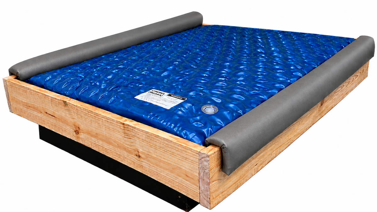 Strobel Organic 2-Piece JUMBO 4.5-in Front Padded Waterbed Rail Cap Microsuede Fabric