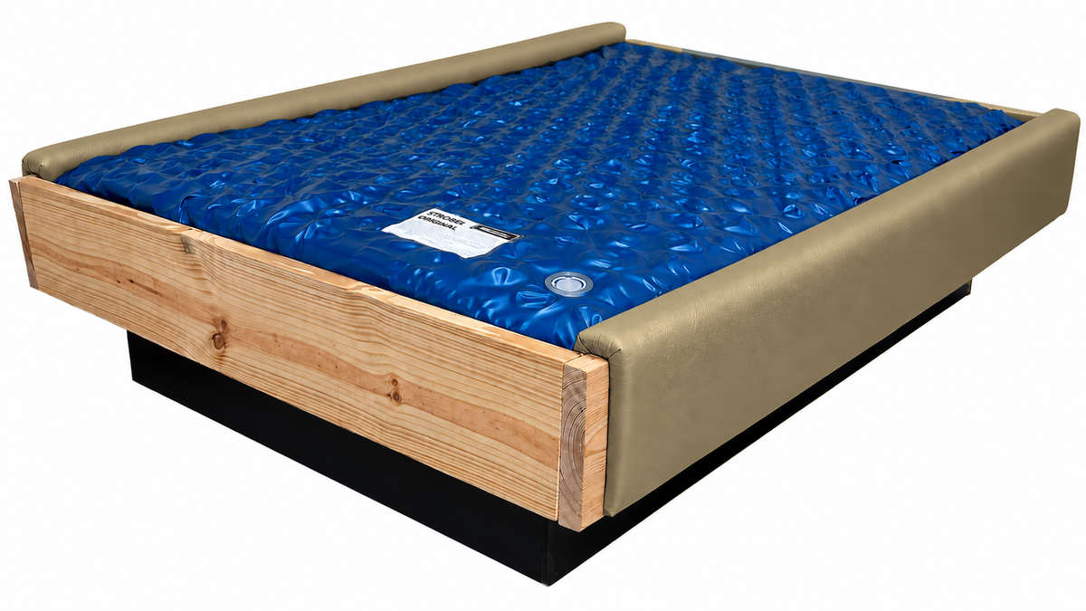 Strobel Organic 2-Piece COVERALL 9.75-in Front Padded Waterbed Rail Cap Microsuede Fabric