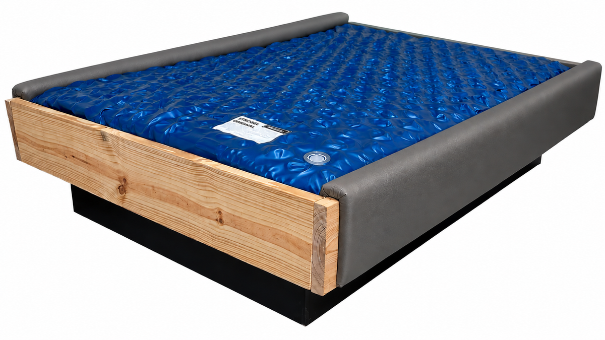Strobel Organic 2-Piece COVERALL 9.75-in Front Padded Waterbed Rail Cap Microsuede Fabric