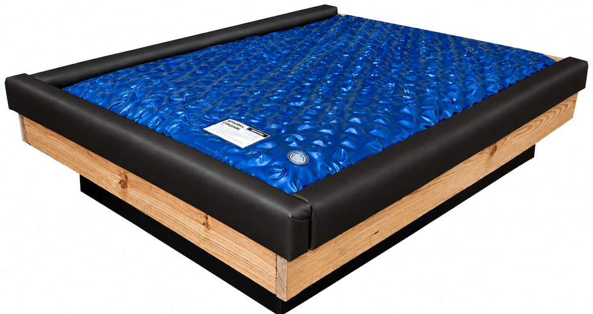 Strobel Organic 3-Piece JUMBO 4.5-in Front Padded Waterbed Rail Cap Microsuede Fabric