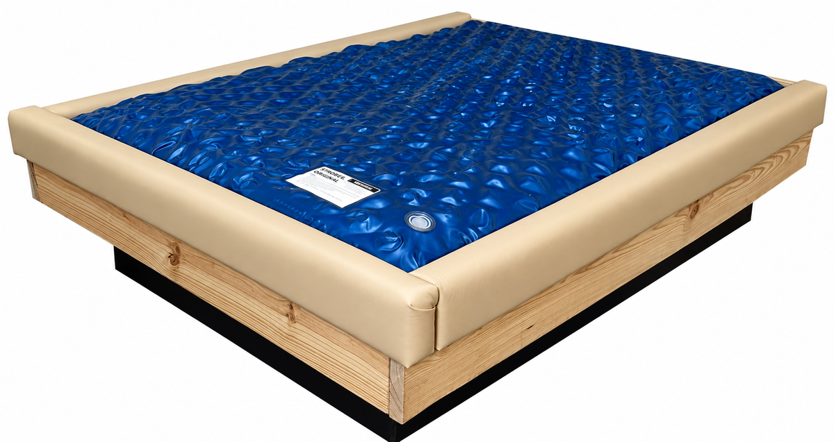 Strobel Organic 3-Piece JUMBO 4.5-in Front Padded Waterbed Rail Cap Microsuede Fabric