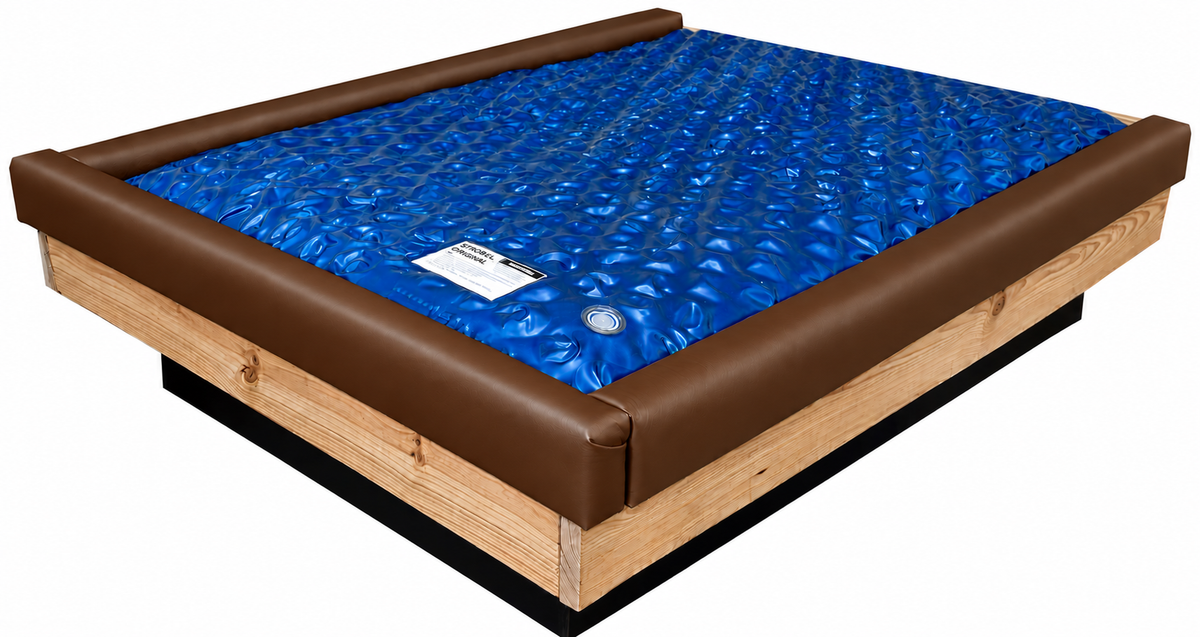 Strobel Organic 3-Piece JUMBO 4.5-in Front Padded Waterbed Rail Cap Microsuede Fabric