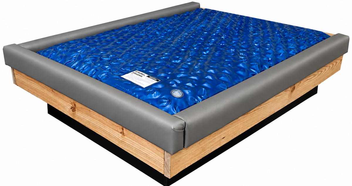 Strobel Organic 3-Piece JUMBO 4.5-in Front Padded Waterbed Rail Cap Microsuede Fabric