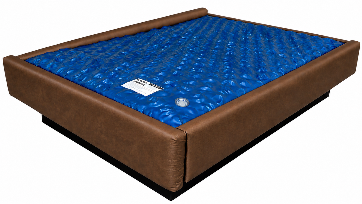 Strobel Organic 3-Piece COVERALL 9.75-in Front Padded Waterbed Rail Cap Faux Leather