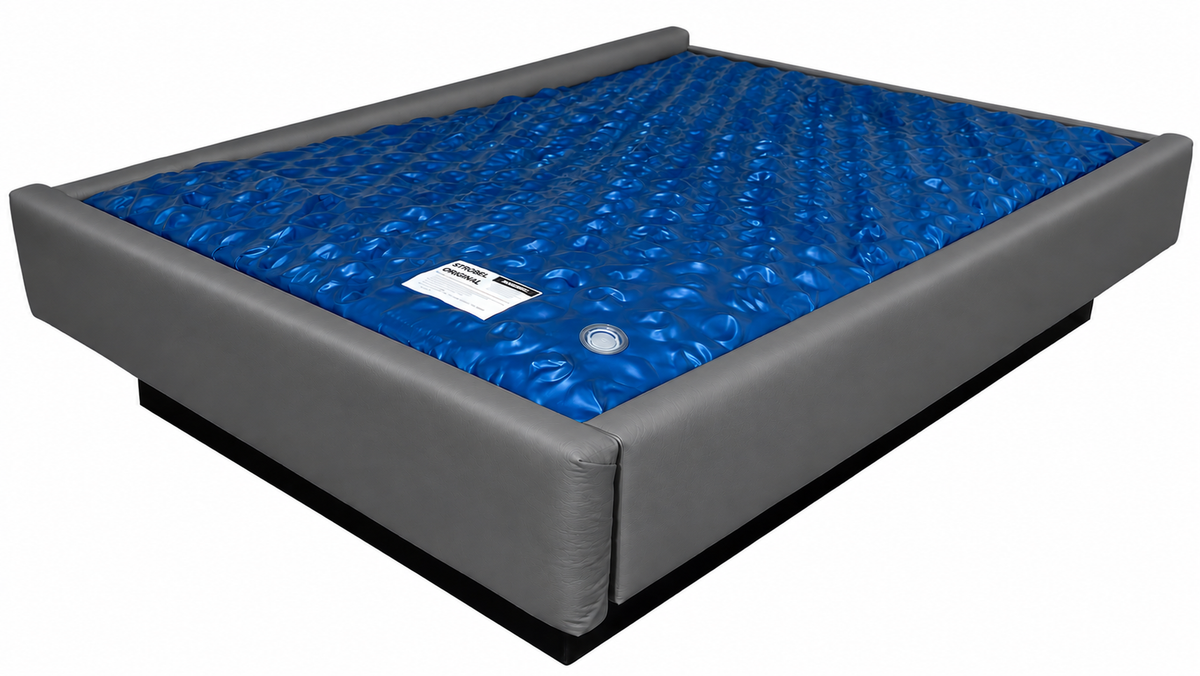 Strobel Organic 3-Piece COVERALL 9.75-in Front Padded Waterbed Rail Cap Microsuede Fabric