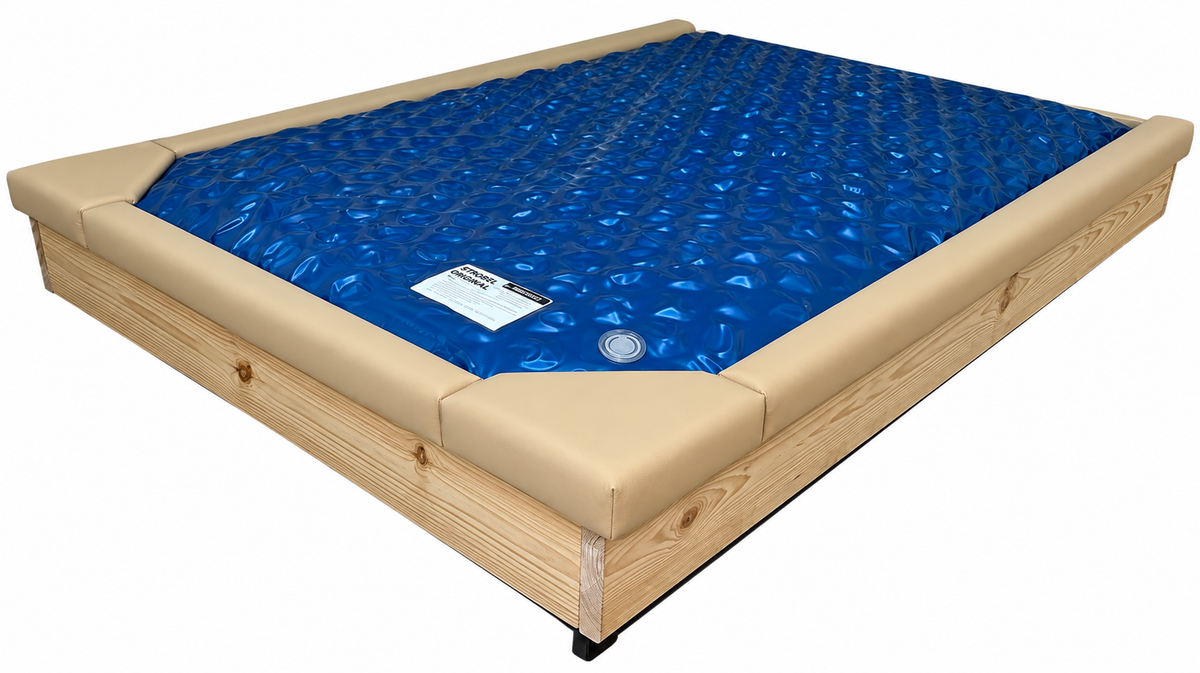 Strobel Organic 5-Piece With Two Padded Corner Seats  Standard 1.5-in Front Padded Waterbed Rail Cap Microsuede Fabric