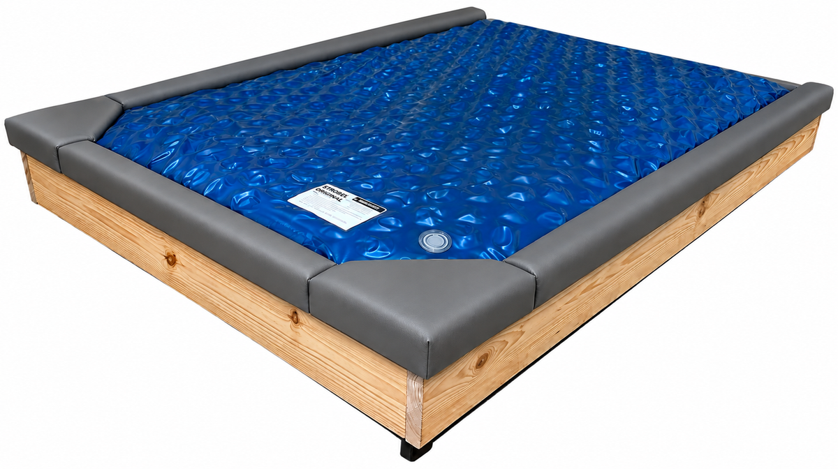 Strobel Organic 5-Piece With Two Padded Corner Seats  Standard 1.5-in Front Padded Waterbed Rail Cap Microsuede Fabric