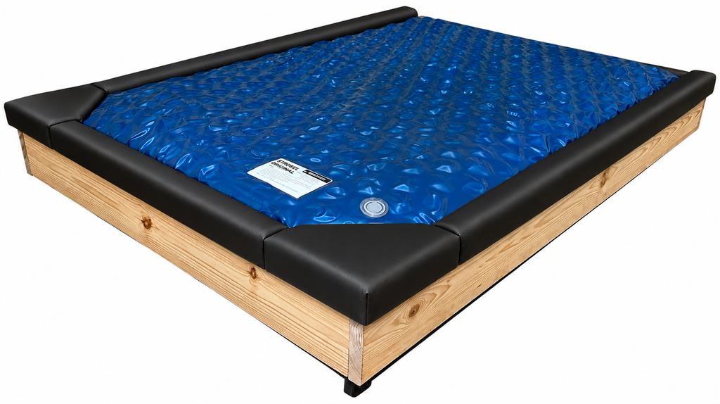 Strobel Organic 5-Piece With Two Padded Corner Seats  Standard 1.5-in Front Padded Waterbed Rail Cap Faux Leather