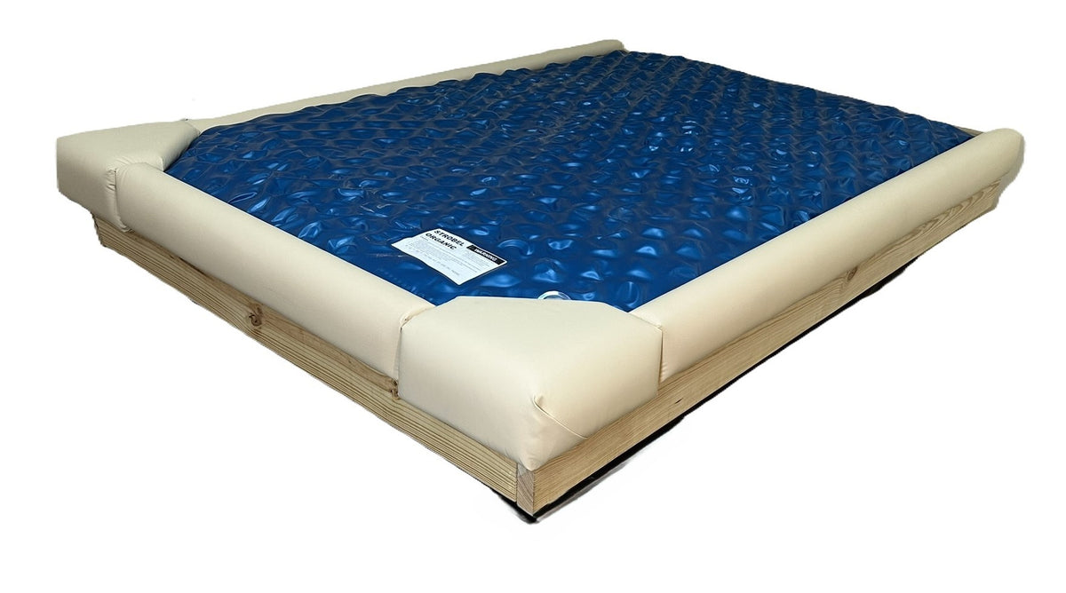 Strobel Organic 5-Piece With Two Padded Corner Seats  JUMBO 4.5-in Front Padded Waterbed Rail Cap Faux Leather