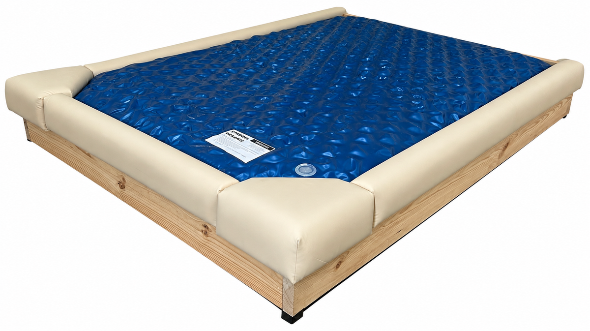 Strobel Organic 5-Piece With Two Padded Corner Seats  JUMBO 4.5-in Front Padded Waterbed Rail Cap Microsuede Fabric