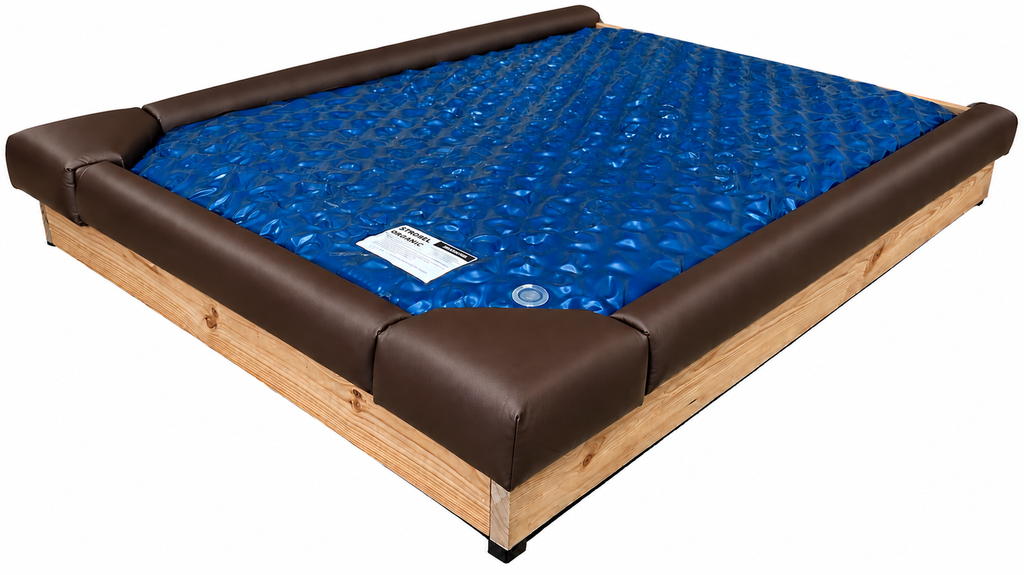 Strobel Organic 5-Piece With Two Padded Corner Seats  JUMBO 4.5-in Front Padded Waterbed Rail Cap Microsuede Fabric