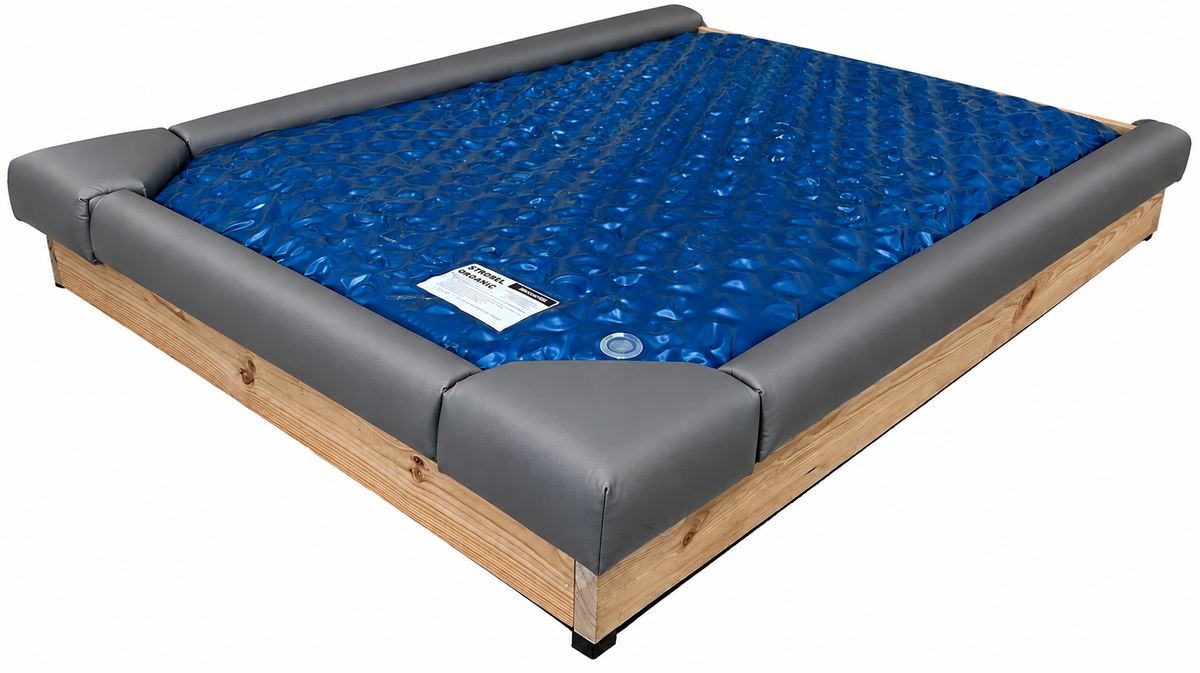 Strobel Organic 5-Piece With Two Padded Corner Seats  JUMBO 4.5-in Front Padded Waterbed Rail Cap Microsuede Fabric