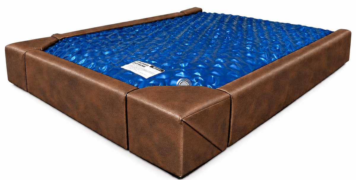 Strobel Organic 5-Piece With Two Padded Corner Seats  COVERALL 9.75-in Front Padded Waterbed Rail Cap Faux Leather
