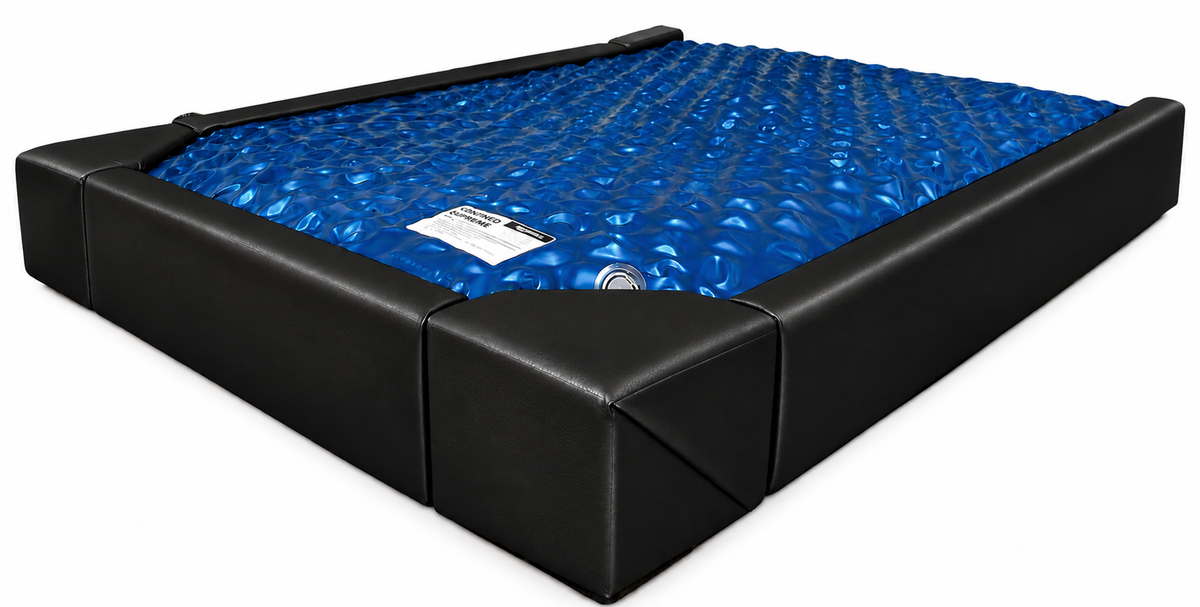 Strobel Organic 5-Piece With Two Padded Corner Seats  COVERALL 9.75-in Front Padded Waterbed Rail Cap Microsuede Fabric
