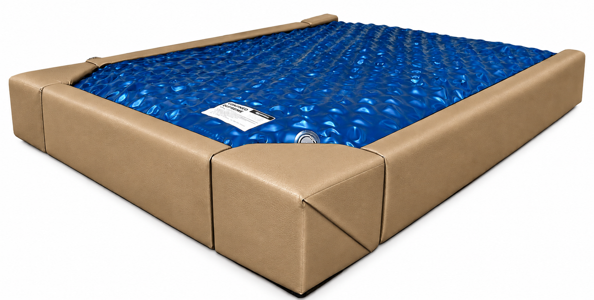Strobel Organic 5-Piece With Two Padded Corner Seats  COVERALL 9.75-in Front Padded Waterbed Rail Cap Microsuede Fabric