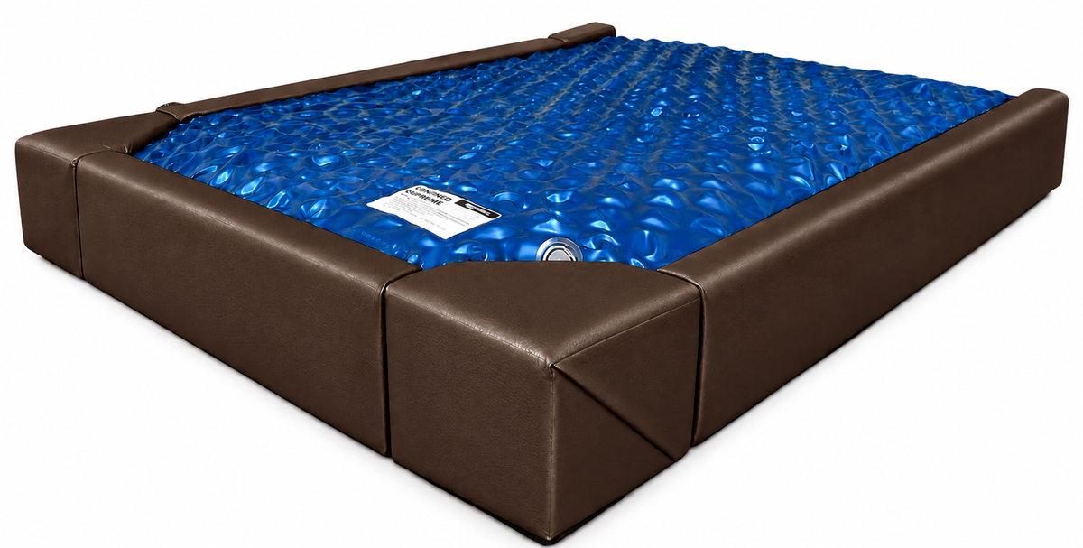 Strobel Organic 5-Piece With Two Padded Corner Seats  COVERALL 9.75-in Front Padded Waterbed Rail Cap Microsuede Fabric
