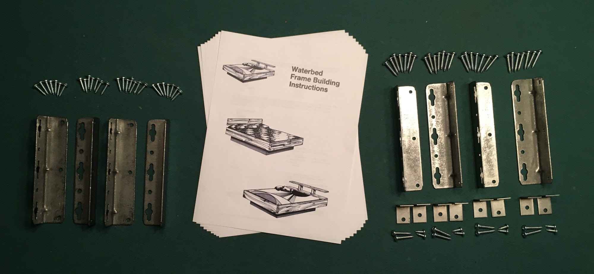 Waterbed Frame & Pedestal Hardware Kit with Building Instructions – Handcrafted in USA