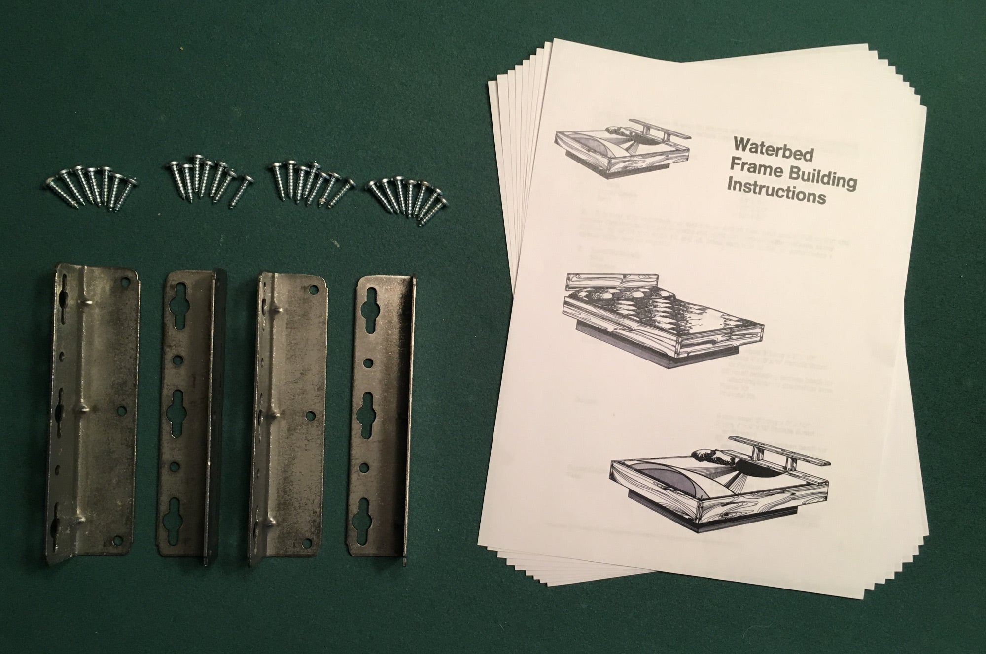 Waterbed Pedestal Hardware Kit with Building Instructions – Handcrafted in USA